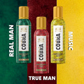 St. John Cobra True Man, Real Man & Music Perfume Body Spray 300ml 10.1 Fl.oz. | Perfect Birthday Gift For Brother